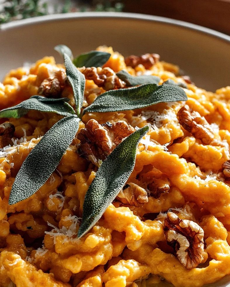 Bestes Kürbis-Spätzle Rezept mit Walnuss & Salbei
