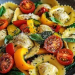 Bunte Ravioli-Gemüse-Pfanne