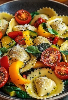 Bunte Ravioli-Gemüse-Pfanne