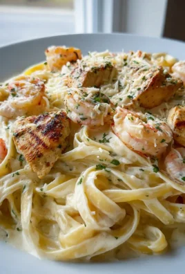 Cremige Hähnchen-Garnelen Alfredo Pasta – Dein Lieblingsrezept!