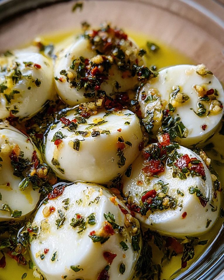 Eingelegter Mozzarella – Schritt 1