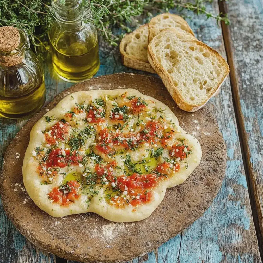 Fladenbrot mit Tomaten Knoblauchbutter selbst machen