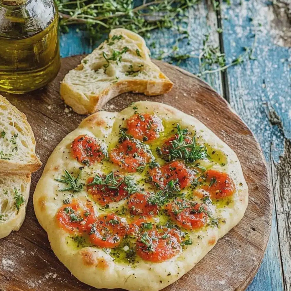 Fladenbrot mit Tomaten Knoblauchbutter selbst machen – Schritt 2
