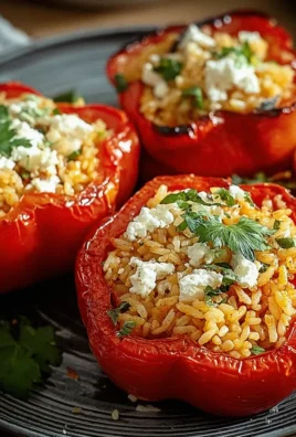 Gefüllte Ofenpaprika mit Reis und Feta