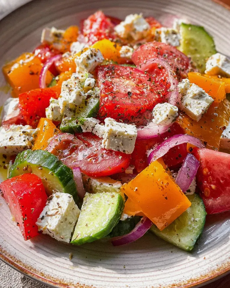 Griechischer Bauernsalat (einfaches Salat Rezept) – Schritt 2
