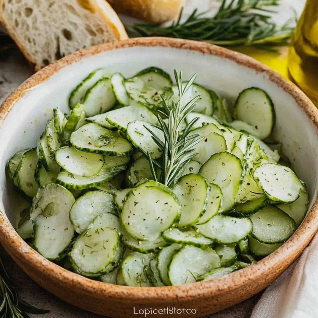 Gurkensalat mit Essig Öl – Schritt 1