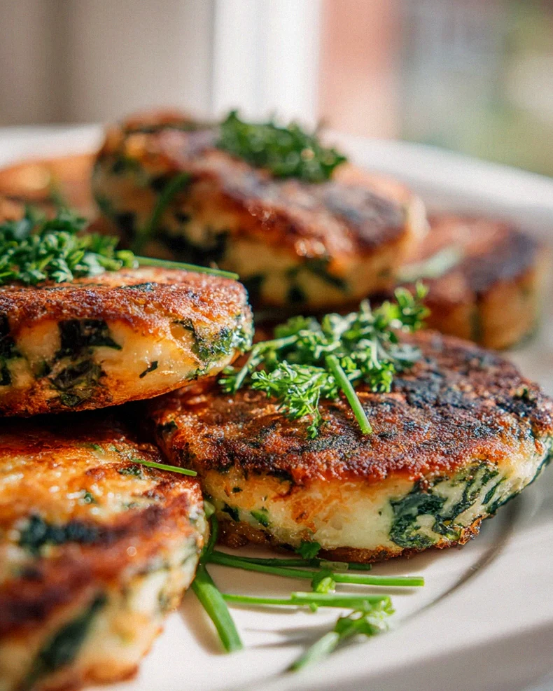 Herzhafte Quark Patties: Spinat-Kräuter-Traum für Genießer