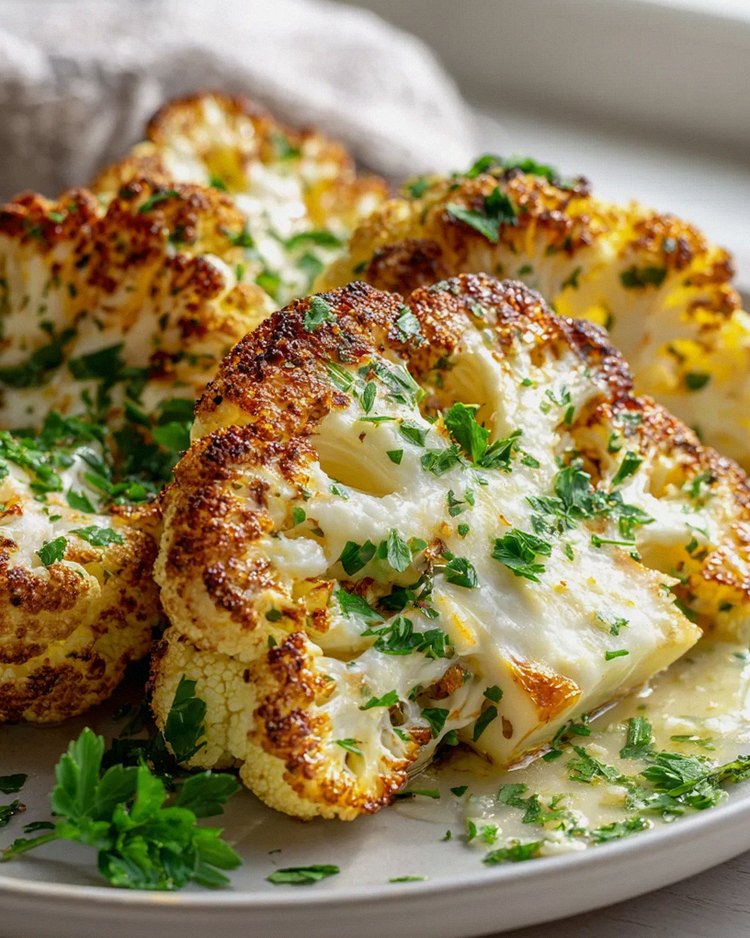 Knusprige Air Fryer Mozzarella Blumenkohlsteaks mit Knoblauchöl – Schritt 2