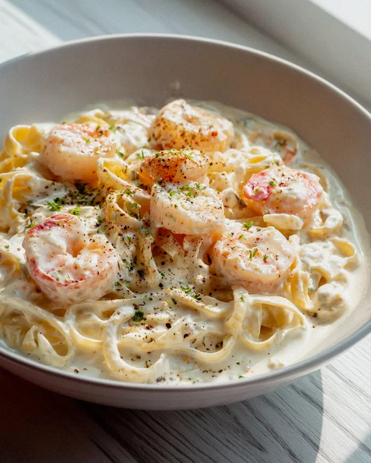 Köstliche Cremige Meeresfrüchte Fettuccine Pasta Bowl – Schritt 1