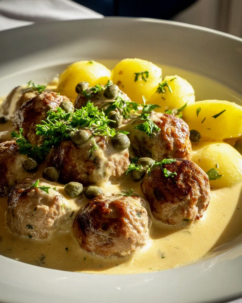 Köstliche Königsberger Klopse: Zartes Rindfleisch in Kapernsauce