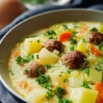 Kohlrabi Suppentopf mit Hackbällchen – Herzhaft & Gesund!