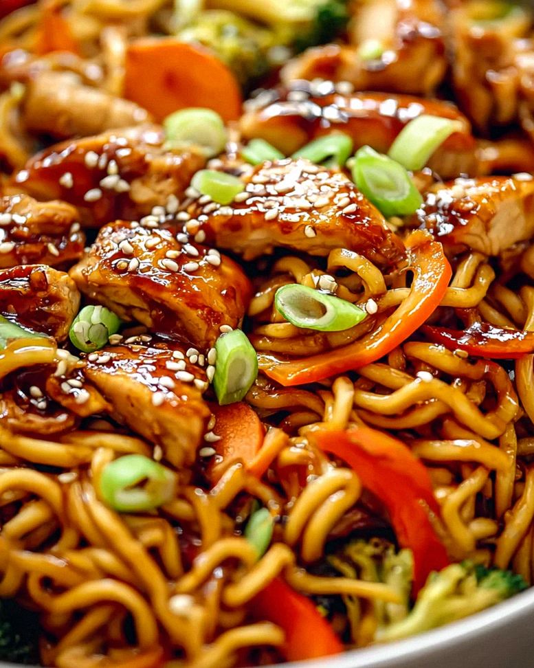 Leckere Hähnchen Teriyaki Nudeln – Einfaches Rezept zum Nachkochen!