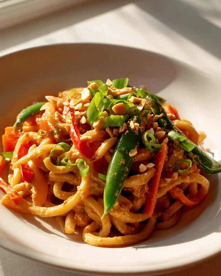 Mini Udon Nudeln mit Erdnusssauce und Gemüse – Meal Prep Rezept – Schritt 2