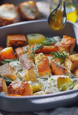 Ofengemüse mit Lachs und Kräuterquark zubereiten
