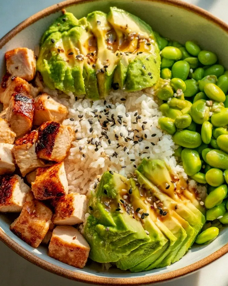 Protein Power Bowl: Hähnchen, Edamame & Avocado Genuss! – Schritt 1