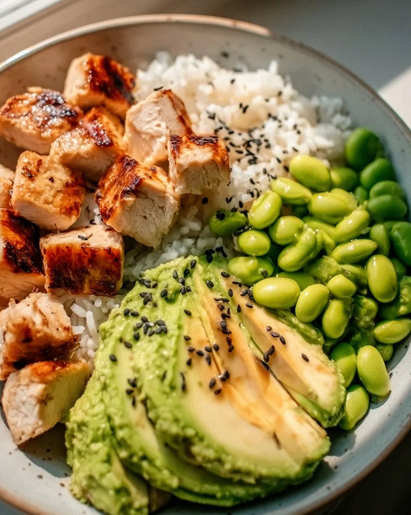 Protein Power Bowl: Hähnchen, Edamame & Avocado Genuss! – Schritt 2