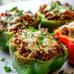 Saftige Paprika-Boote mit Hackfleisch