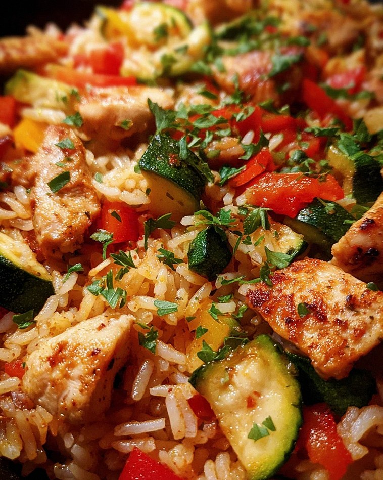 Schnelle Reispfanne mit Hühnchen – Schritt 1