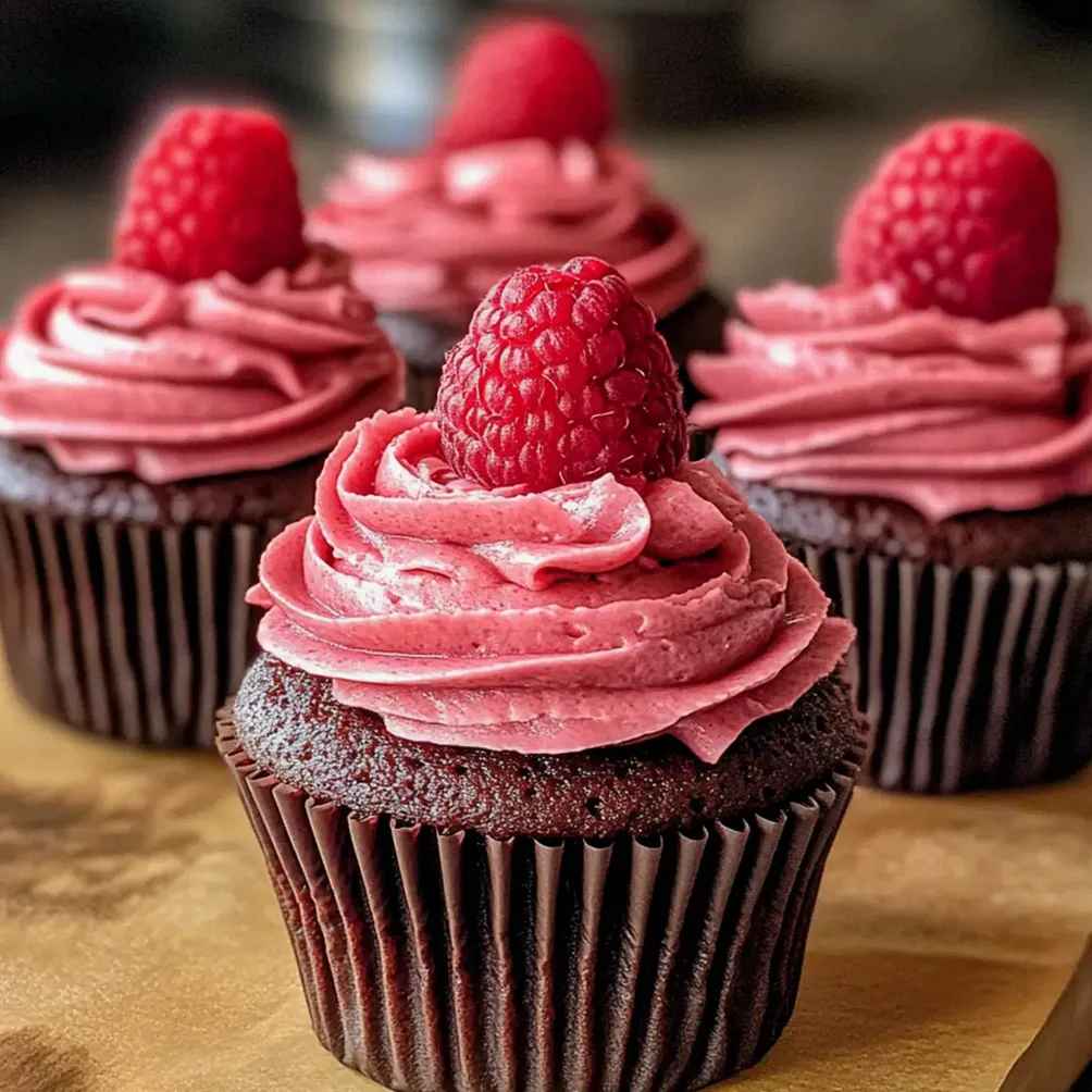 Schokoladen-Himbeer-Cupcakes für besondere Anlässe