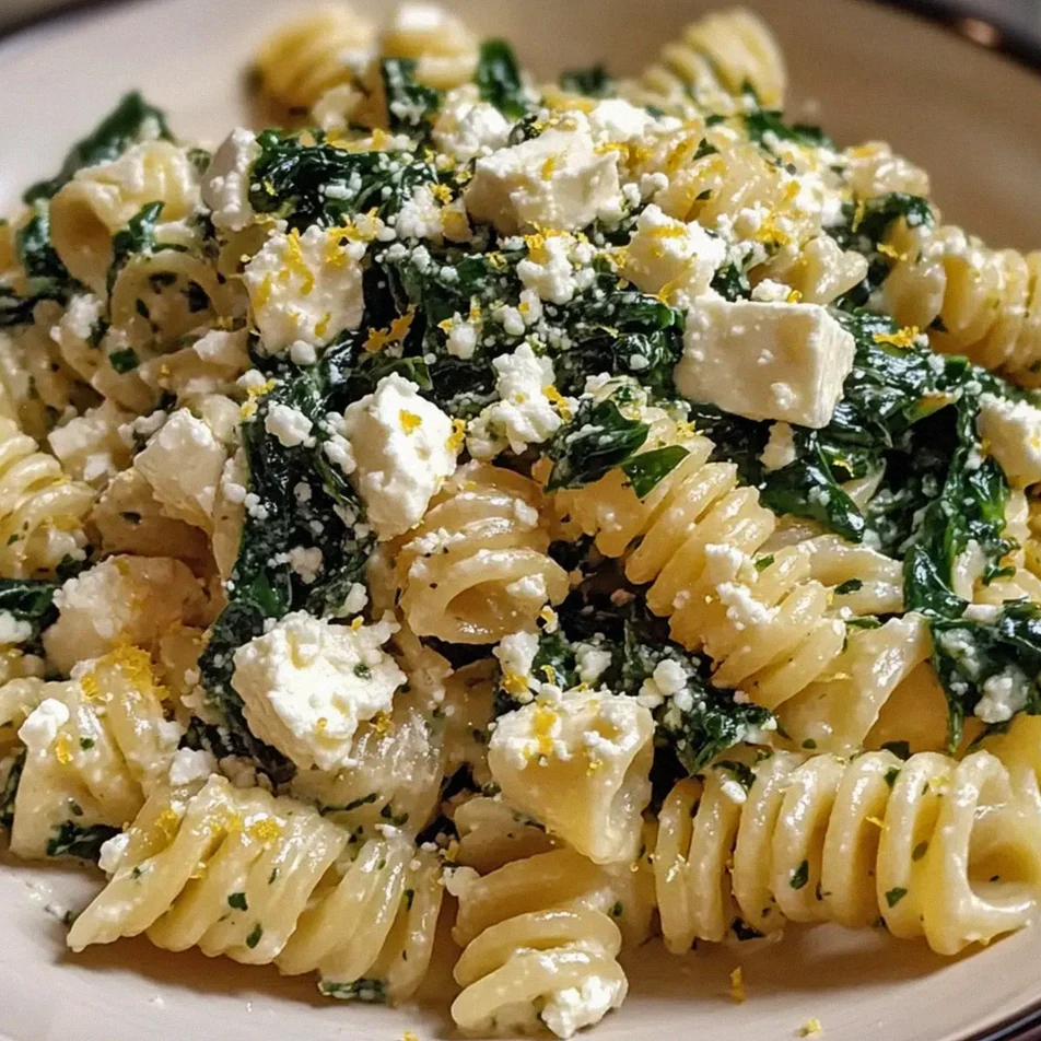 Spinat und Feta Pasta in nur 25 Minuten