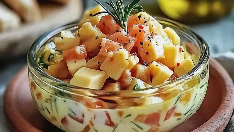 Thunfischsalat mit Ei Gurke für schnelle gesunde Snacks