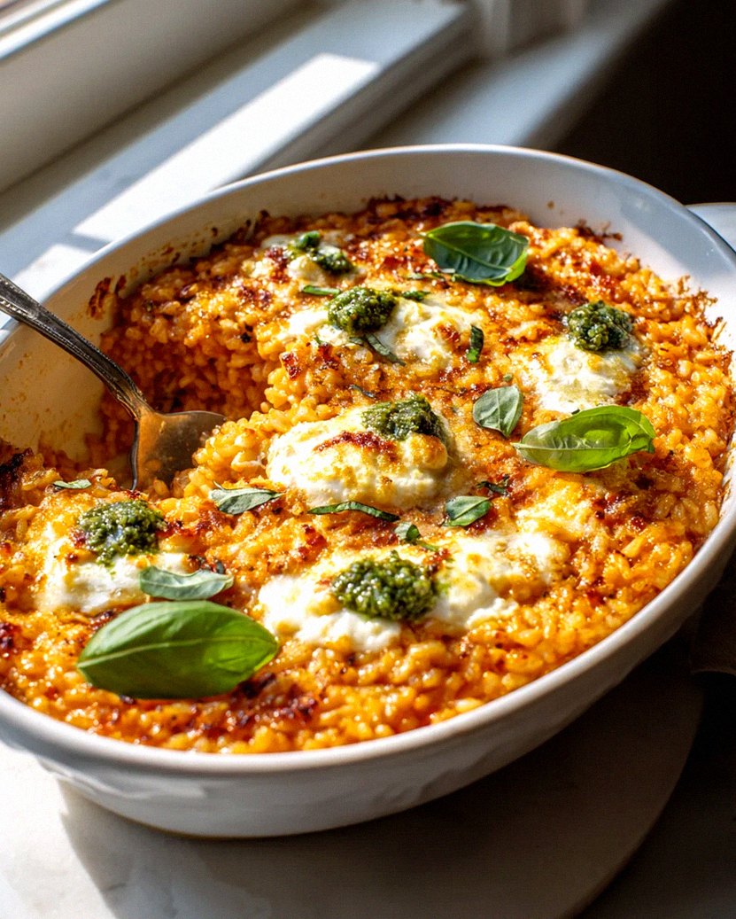 Tomaten Pesto Risotto Bake: Einfach, cremig & unwiderstehlich! – Schritt 2