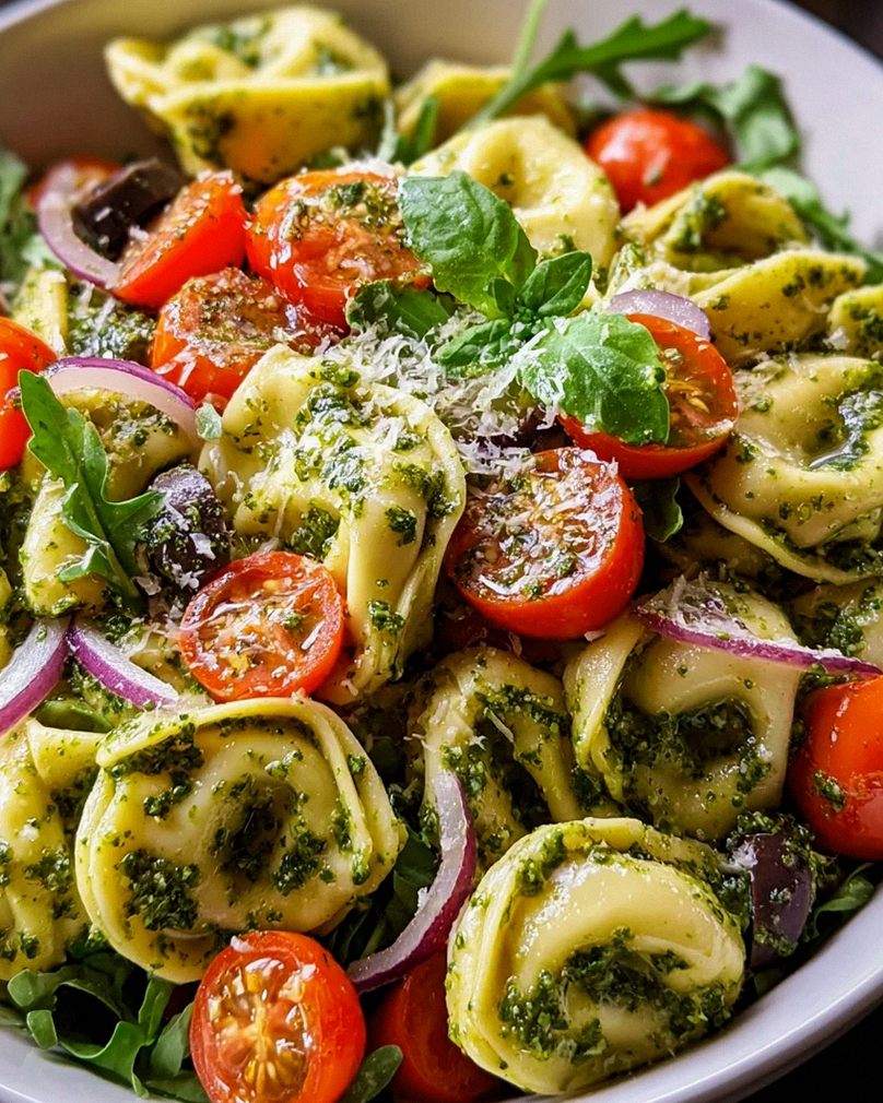 Tortellini-Salat mit Pesto