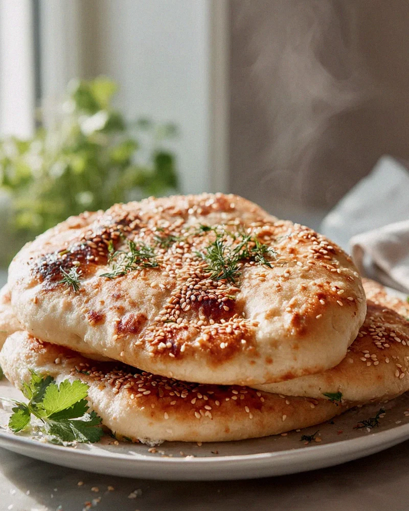 Vollkorn Naan Brot mit Sesam – Gesund und Lecker! – Schritt 1