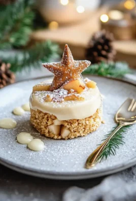 Weihnachtsdessert: Apfel-Zimtstern-Küchlein mit Vanillesoße